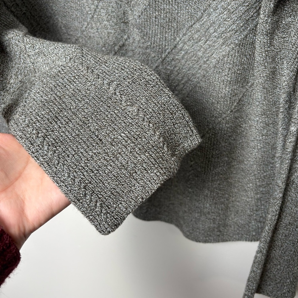 Smartwool Shadow Pine Cable Wool V-Neck Sweater - Picture 5 of 6